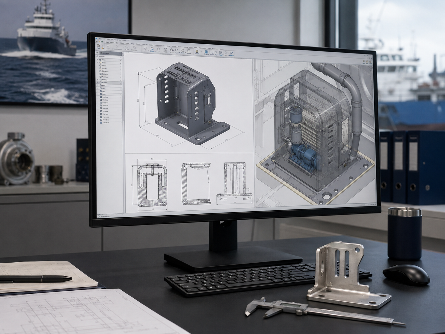 CAD modeling and design development engineering example